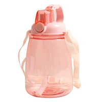 1300ml large capacity outdoor sports strap sippy cup creative portable big belly cup simple plastic water cup