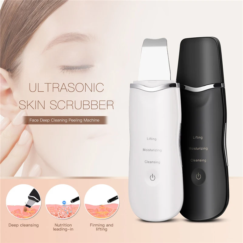 

Ultrasonic Skin Scrubber Deep Cleaning Face Scrubber Facial Cleansing Skin Spatula Peeling Blackhead Remover Skin Care Tools