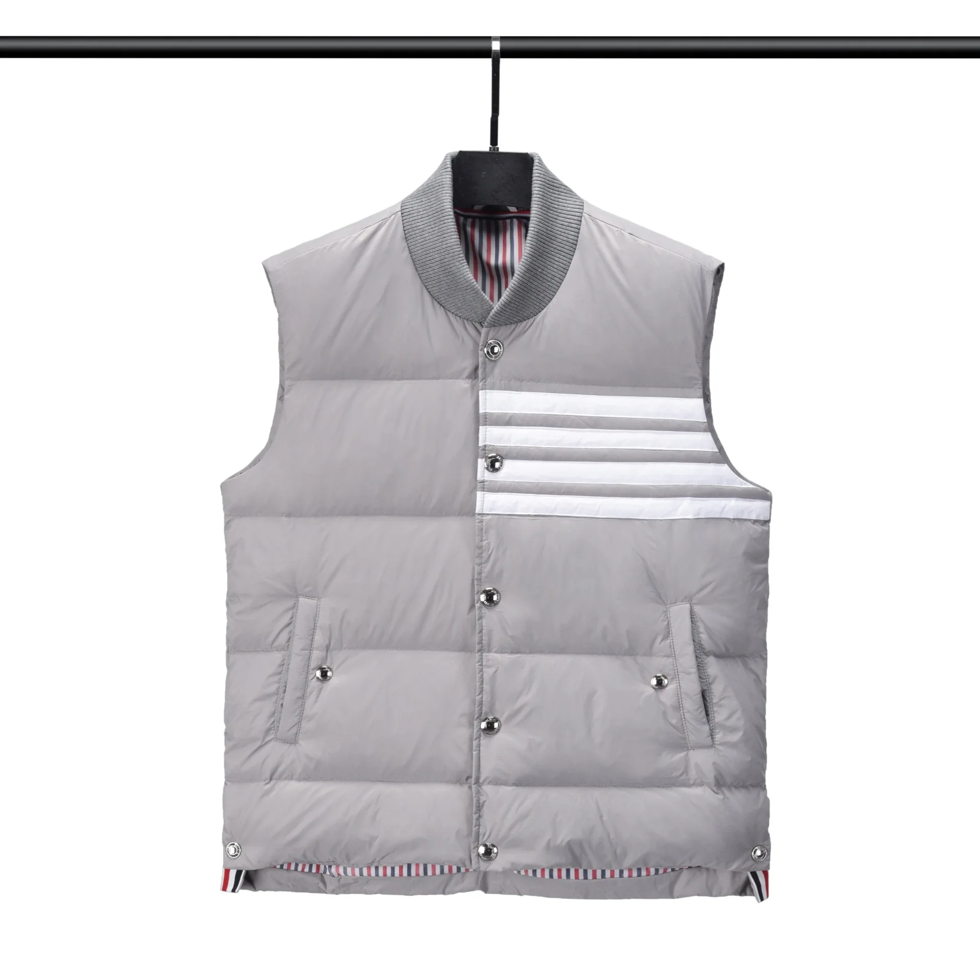 THOM BRUN's new Grey duck down TB down vest men's and women's daily casual down jacket