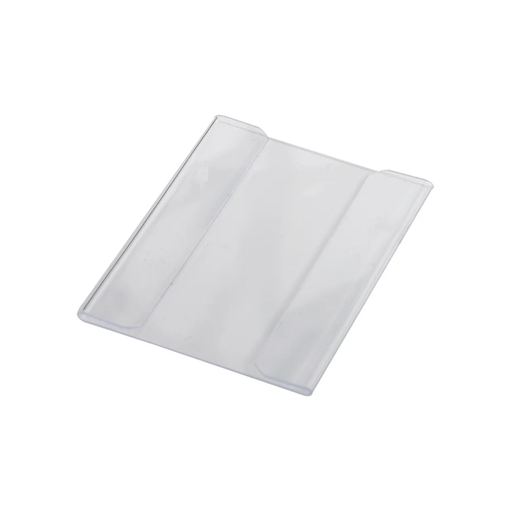 Plastic Flat Pvc Shelve Label Sleeve Wall Mount Info Paper Cover Price Tag Display Pocket Pouch 6x9cm