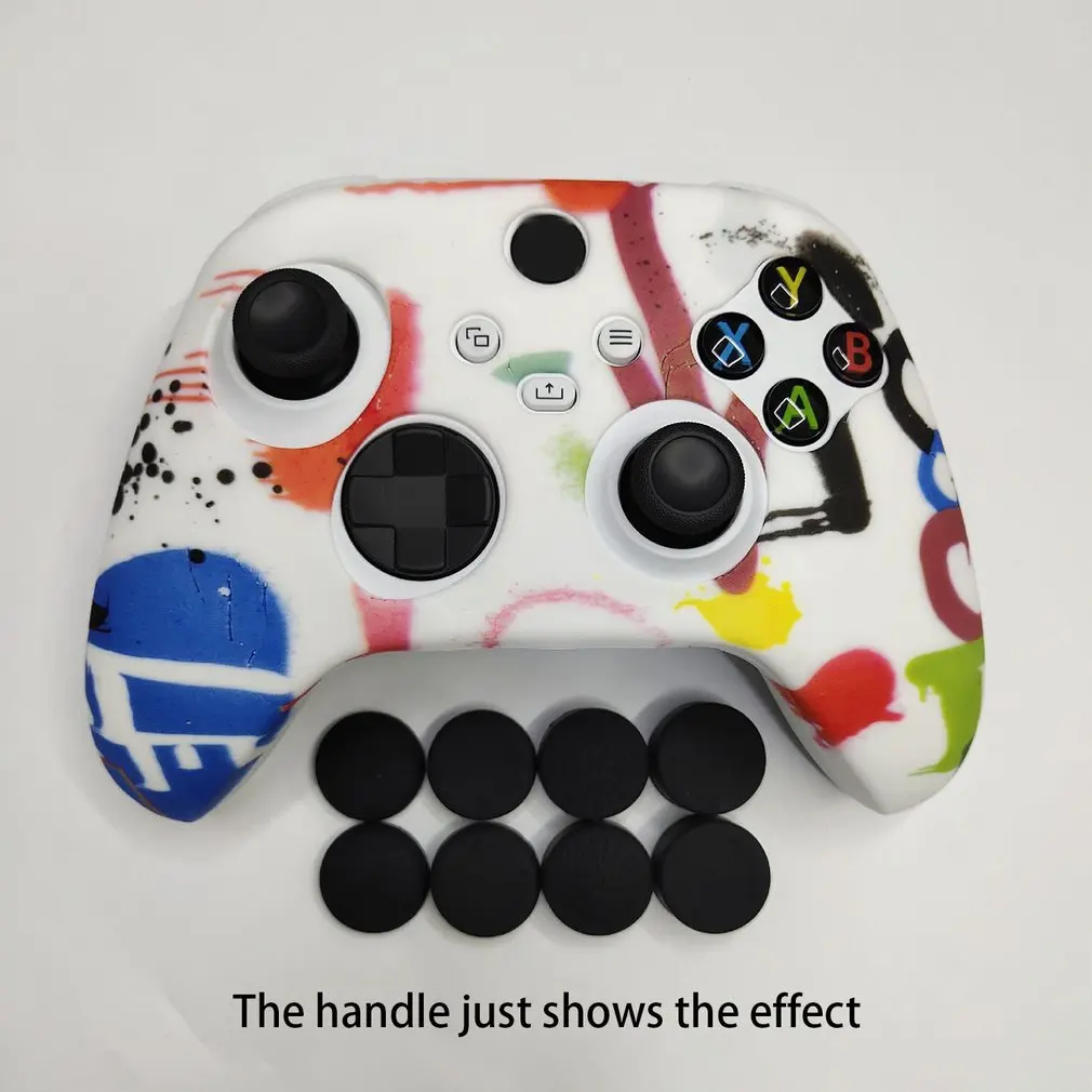 Water Transfer Printing Protective Skin for Microsoft Xbox 360 Wired / Wireless PS5 Controller Silicone Case Cover Caps