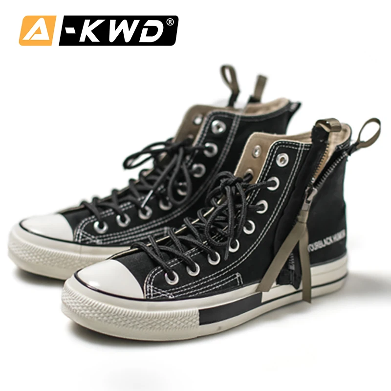 Кеды мужские высокие Вулканизированная подошва кроссовки на платформе модная