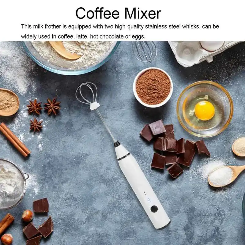 

Milk Frother Small Electric Whisk Handheld Mini Foamer for Coffee Latte Hot Chocolate USB Charging Espumador de Leche
