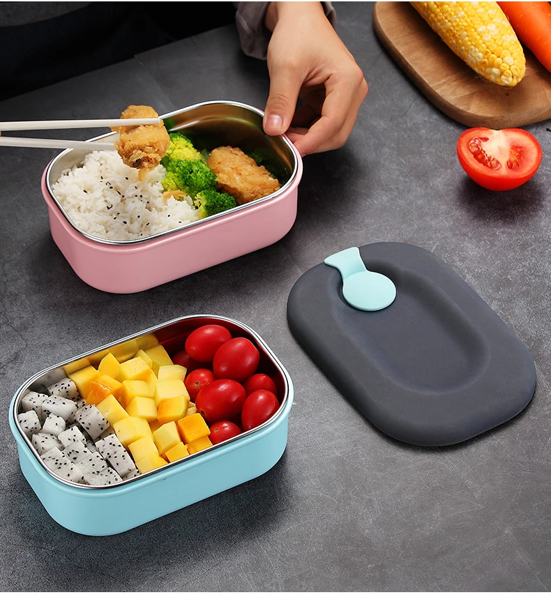 WORTHBUY, японская 304, нержавеющая сталь, Bento Box, микроволновая печь, Ланч-бокс для детей, школьная коробка для фруктов, еда, герметичный контейнер для ланча