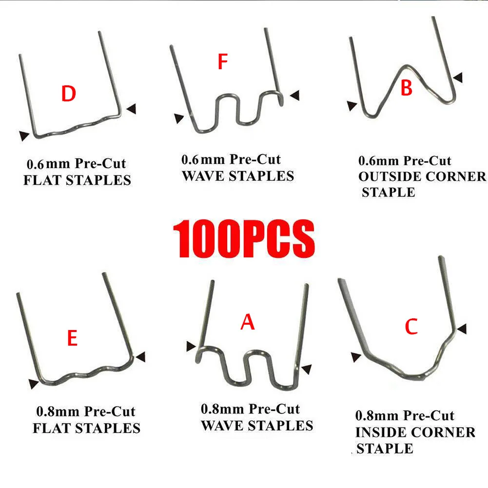 

100PCS Hot Stapler Staples For Plastic Welder Car Bumper Repair Welding Machine Hot Melt Welding Tool