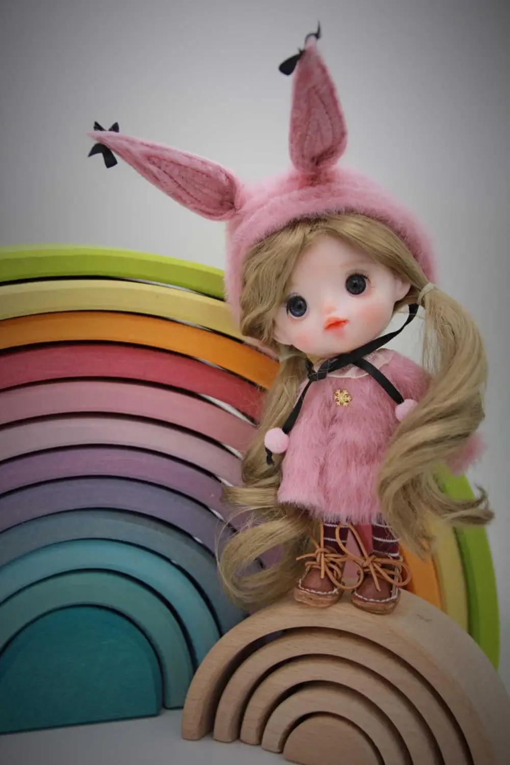 Nude doll 10 OB11 кукла ручной работы на заказ 1/8 BJD куклы OB голова и Обнаженная кукла Полимерная глина - Цвет: Nude doll 10