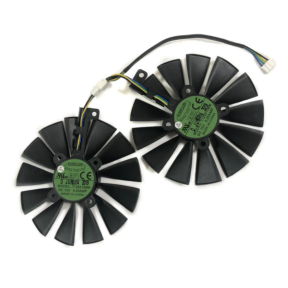 2 шт. GPU RX470 GTX1080TI VGA Охладитель вентиляторы ROG POSEIDON Вентилятор Видеокарта для ASUS STRIX