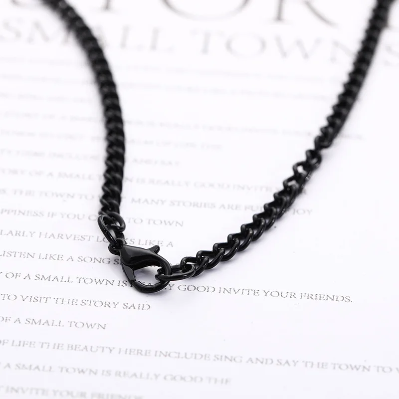 Простое Ожерелье с крестом подвеска для мальчика черное золотое серебряное