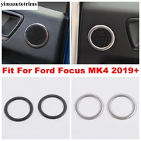 car door speaker stereo sound ring decoration cover kit trim stainless steel interior accessories for ford focus mk4 2019 2022