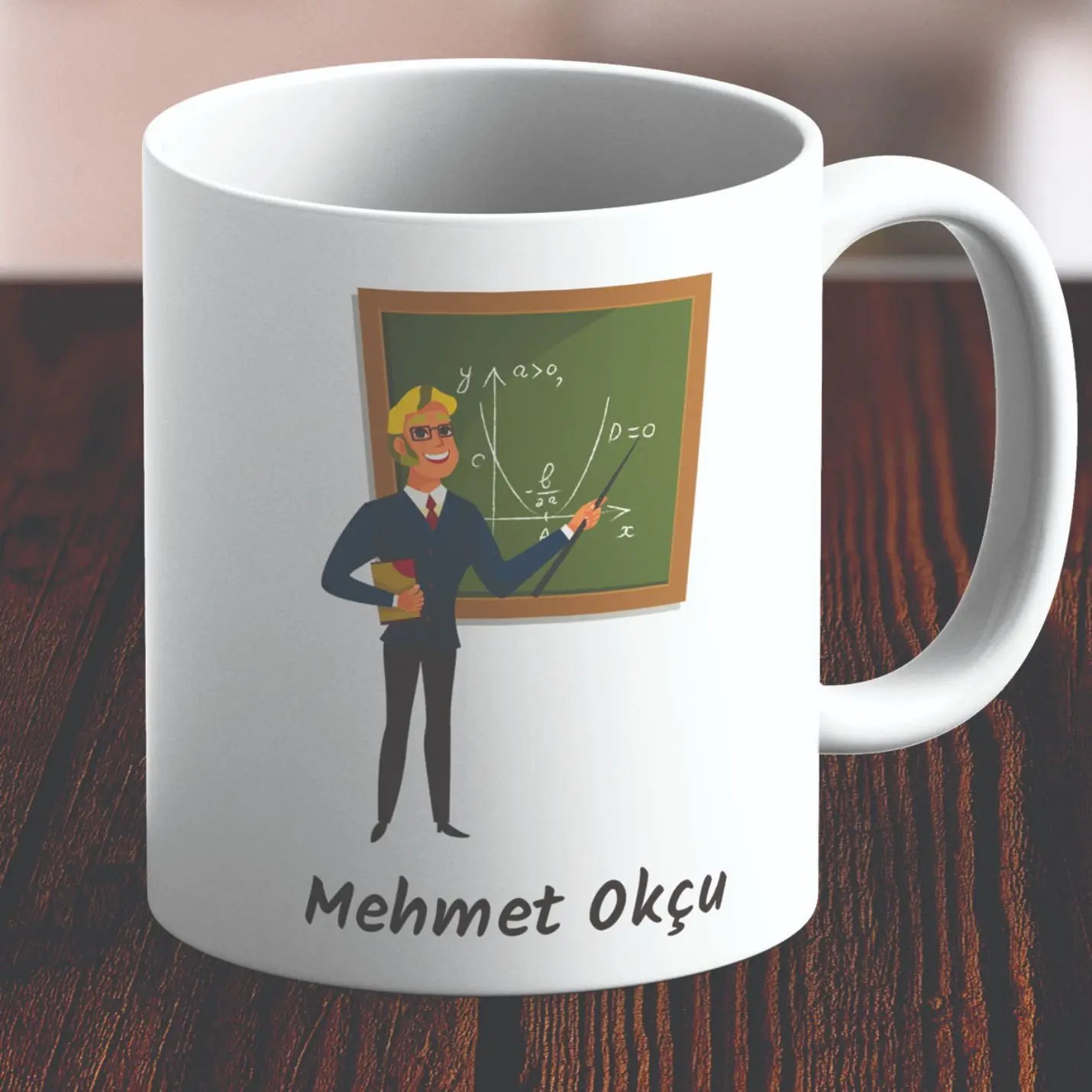 

Personalized Men 'S Teacher Design Mug Cup
