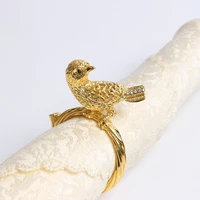 10pcs plated metal golden bird model room napkin buckle hotel napkin ring napkin ring