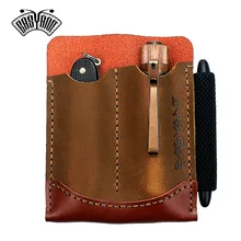EASYANT Leather Pocket Organizer Sleeve EDC Knife Sheath Carrier Protector Pouch for Flashlight Pen