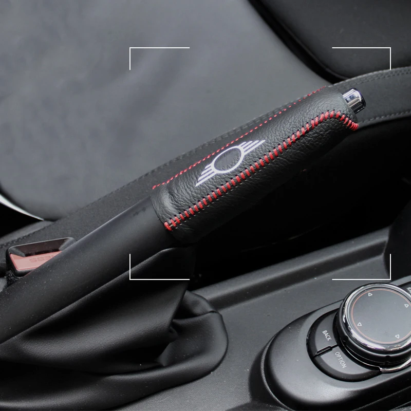Чехол из натуральной кожи для ручного тормоза Mini Cooper F54 F55 F56 F60 автомобильные