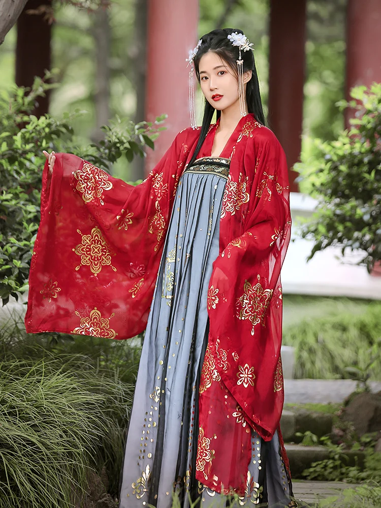 Hanfu Женский китайский традиционный костюм классический танцевальный
