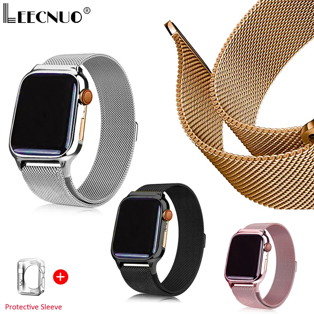 Leecnuo ремешок для часов для Apple Watch 42 мм, 38 мм, ремешок для часов, Миланская петля, браслет ремешок для наручных часов iWatch серии 1/2/3