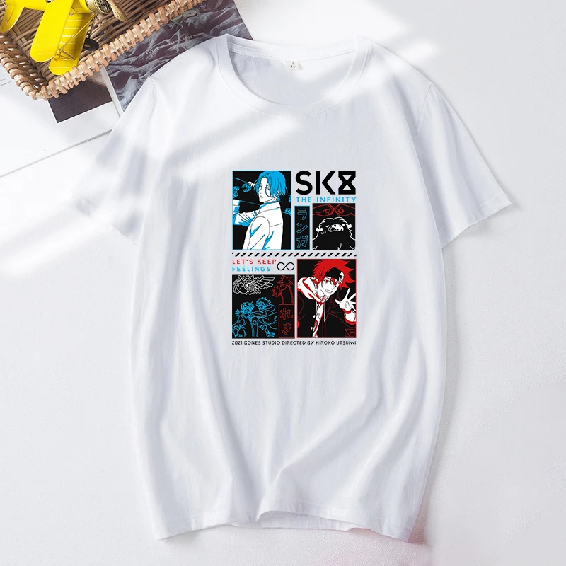 

Футболка унисекс с рисунком из японского аниме SK8 The Infinity, топ в стиле хип-хоп с графическим принтом, хлопковая мультяшная футболка в стиле Ха...