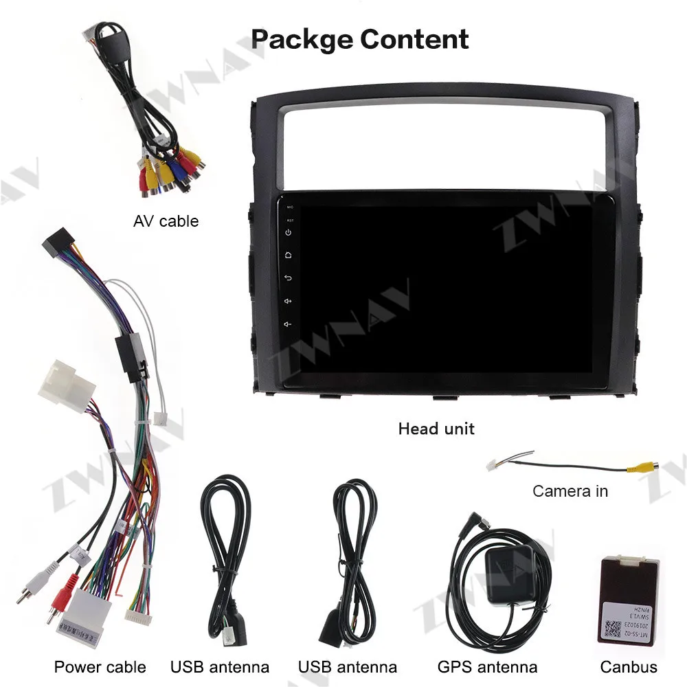 Автомобильный DVD плеер PX6 Android 10 GPS навигация для Mitsubishi Pajero 4 V80 V90 V93 V97 2006 2014 радио