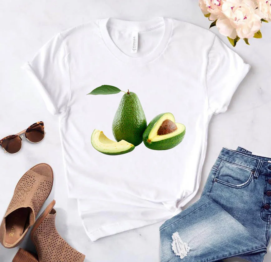 

Avocado T-shirts Women Short Sleeve T-shirt Women-clothing Woman Women's Summer Top With Sleeves Tops Short-sleeve 2021 Womens