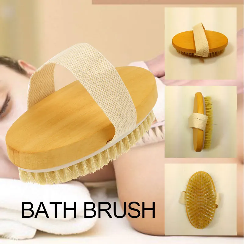 Легкая Чистка спины масло для сухой кожи тела Мягкая натуральная щетина