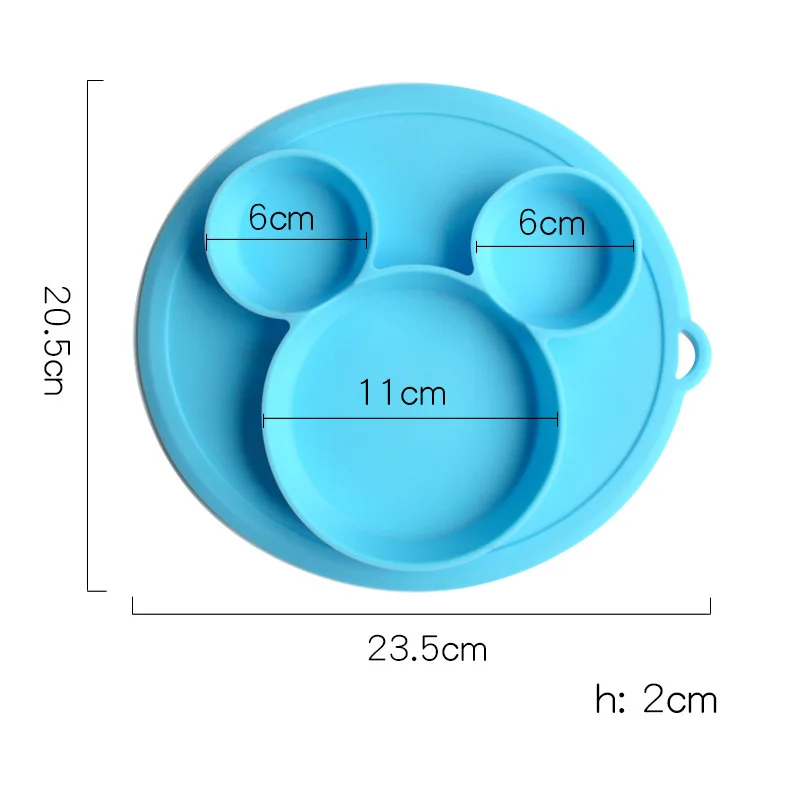 

Kids Silicone Dishes Plates Baby Safe Silicone Suction Bowl Dining Plate Cartoon Baby Training Bowl Absorb The Table
