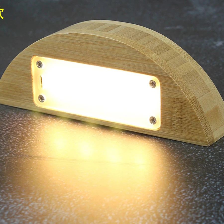 

Solid wood led Nightlight creative gift USB touch charging table lamp A630