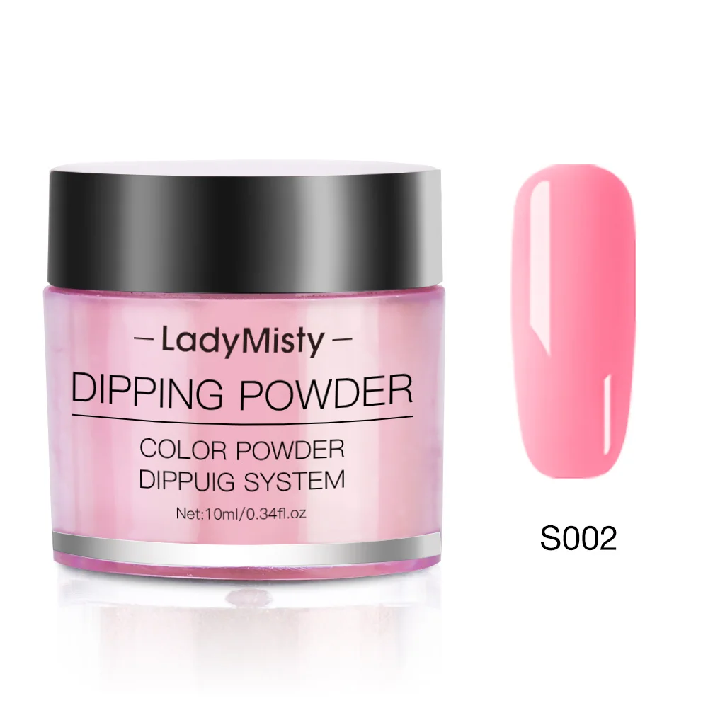 S002 LadyMisty 10 г погружающаяся Порошковая голографическая погружающаяся порошки для ногтей натуральная сухая пыль погружающаяся пудра украшение для ногтей без лампы - Цвет: S002