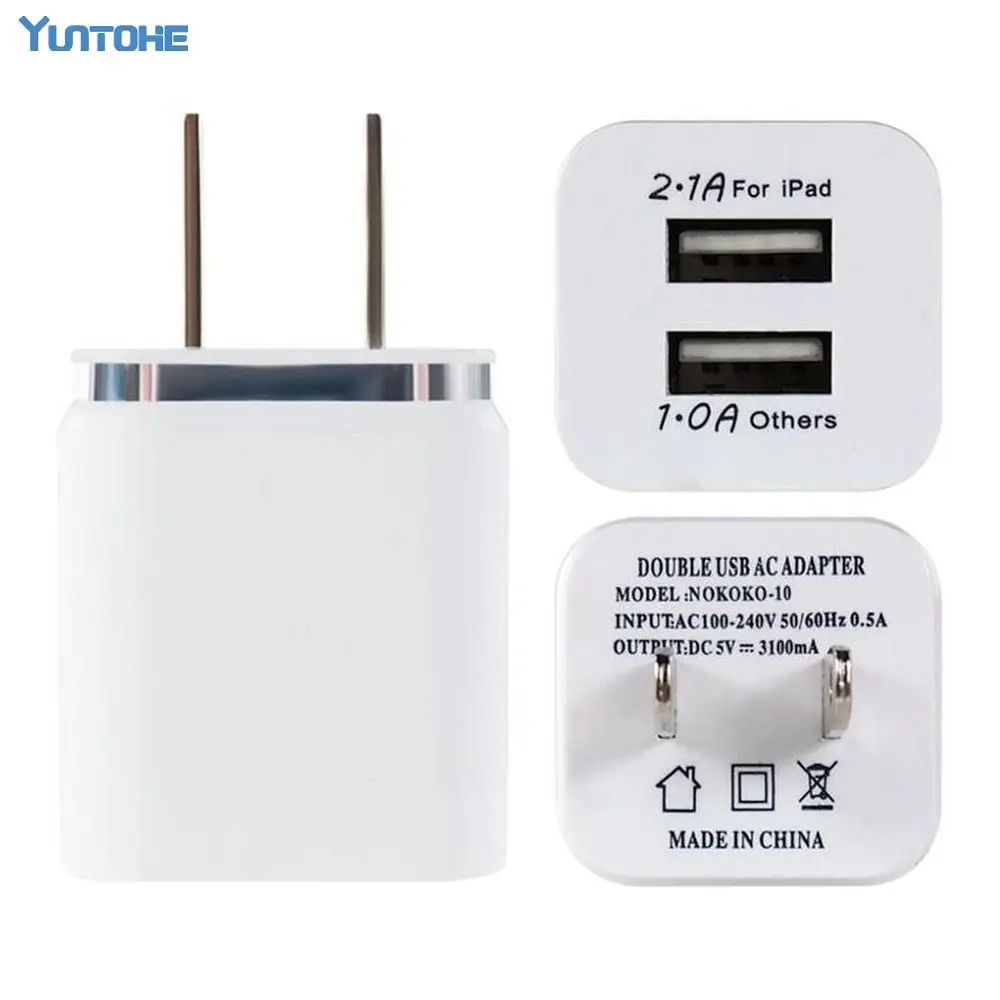 100 шт./лот цветной 2А + 1А штепсельная вилка США адаптер питания переменного тока