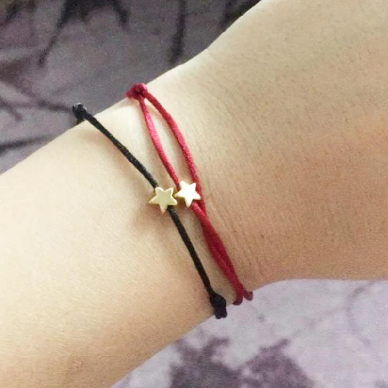 Регулируемый для женщин и девочек Плетеный браслет из нержавеющей стали Золотая