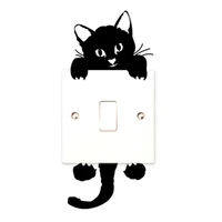 wallpaper cute cat light switch decor wall stickers home baby nursery room decoration waterproof cartoon cover bedroom stickers