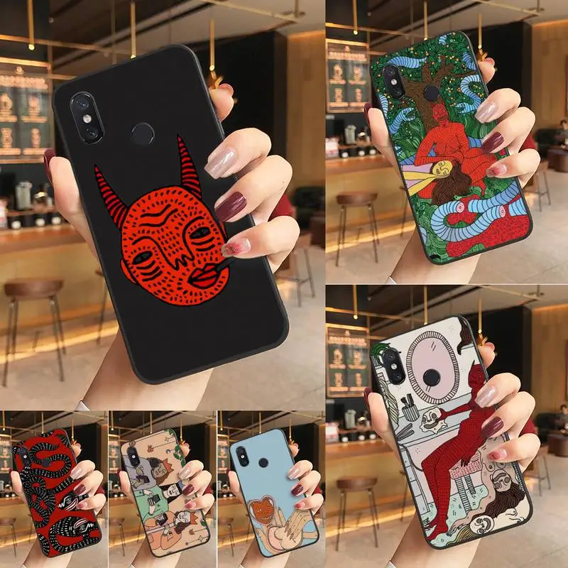 

Polly nem pintura arte suave preto Phone Case Phone Case For Redmi K20 Note 5 7 7a 6 8 Pro note 8T 9 Xiaomi Mi 8 9 SE