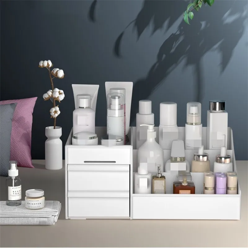 

Large Capacity Cosmetic Storage Box Makeup Drawer Organizer Jewelry Nail Polish Makeup Container Desktop Sundries Storage Box