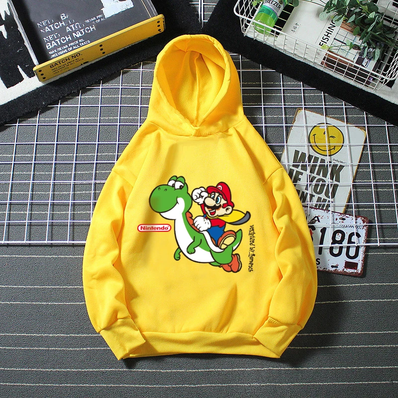 

Spring And Autumn Boys Girls Long Sleeve 3D Printing [Sweater] New Super Cartoon Mario Cartoon Fun Children's Wear TopNew Fashi
