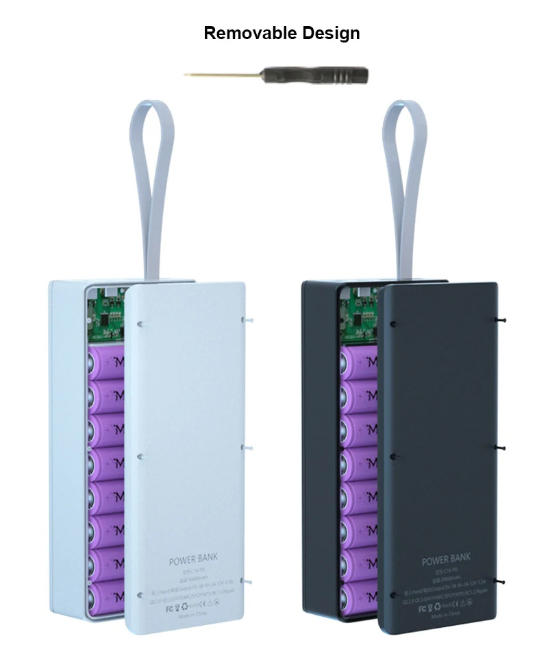 Чехол для внешнего аккумулятора 16*18650 с двумя USB-портами и ЖК-дисплеем |