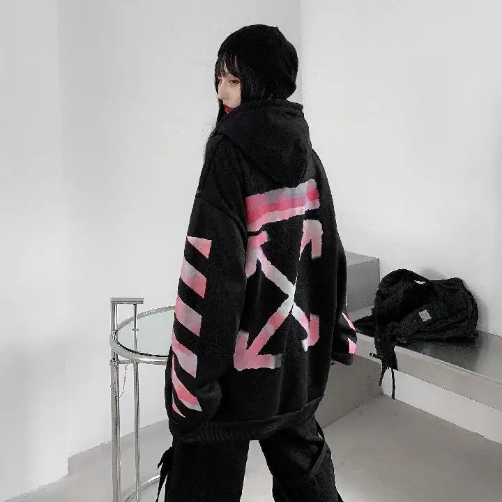 

Hoodies Oversize Amine Sweatshirts Casual Autumn High Street Bear Funny Harajuku Tops Cartoon Punk Streetwear Black Hip Hop Wear