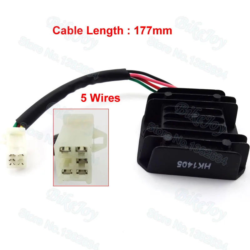 5 проводов регулятор напряжения Выпрямитель для GY6 125 куб. См 150cc Dirt Pit Bike ATV Quad мопед