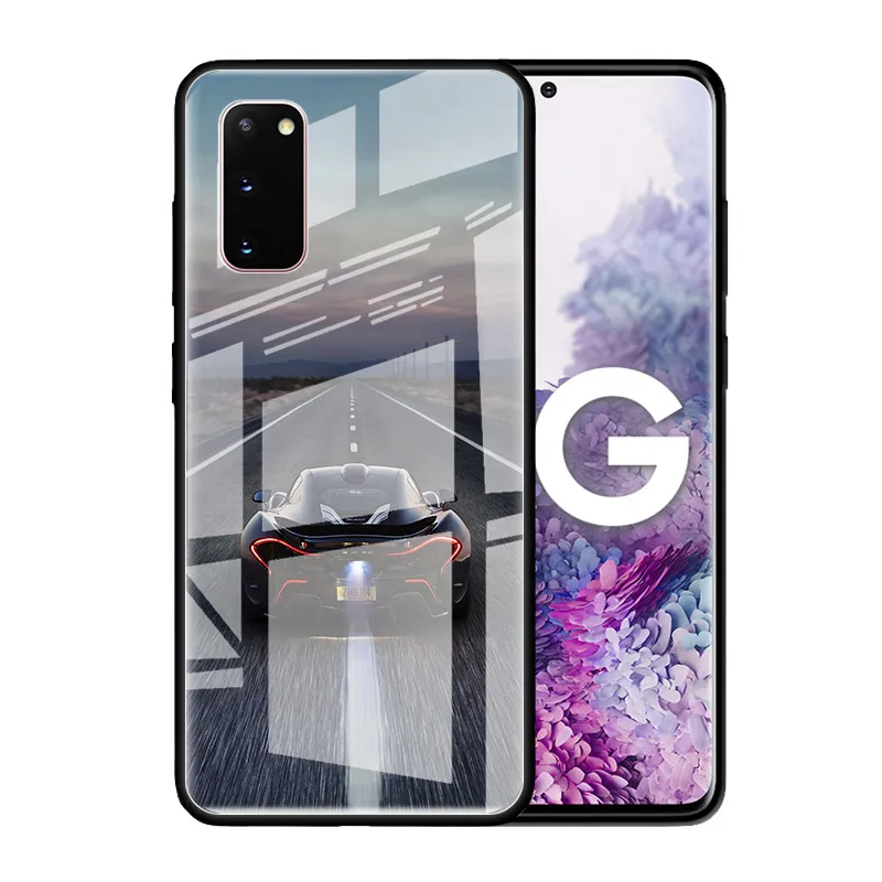 

Tempered Glass Case For Samsung Galaxy S20 Ultra S10 5G S10e S8 S9 Plus Note 8 9 10 Lite Phone Cover Sport Car Cool