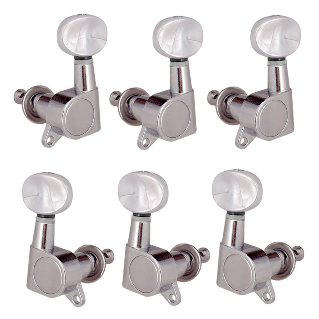 6 Упак. 3L3R закрытое снаряжение для настройки гитары колышки Тюнеры с белой
