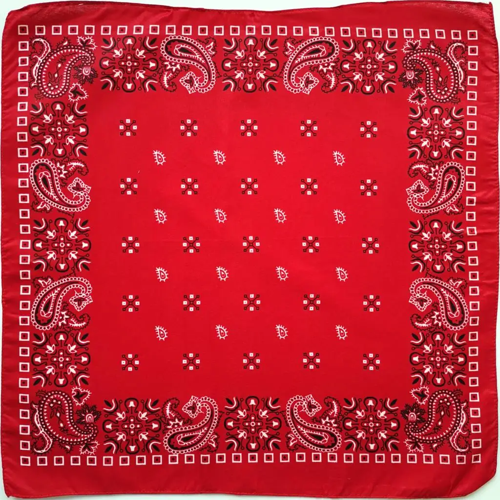 Полиэстер Пейсли квадратном каблуке в стиле панк хип хоп Бандана шейный платок