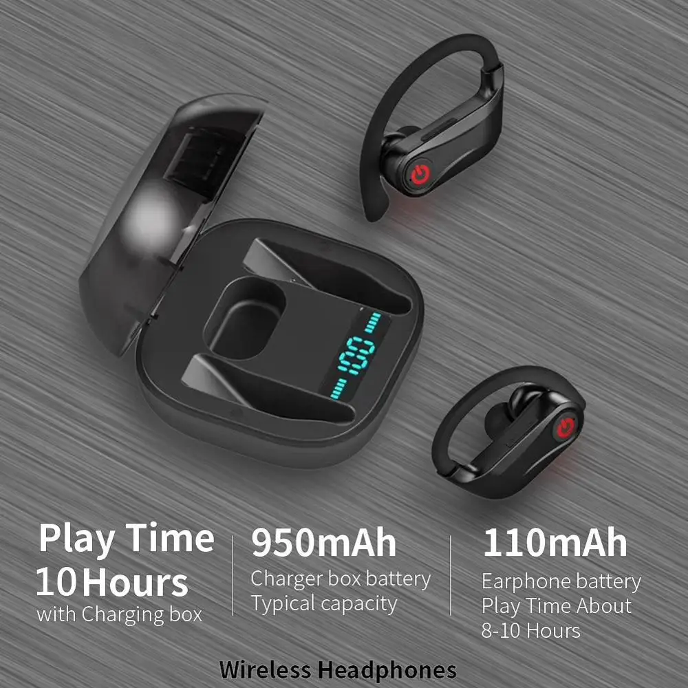 Для HBQ Q62 наушники вкладыши TWS Bluetooth 5 0 Hands Free Спорт стерео звук Беспроводной