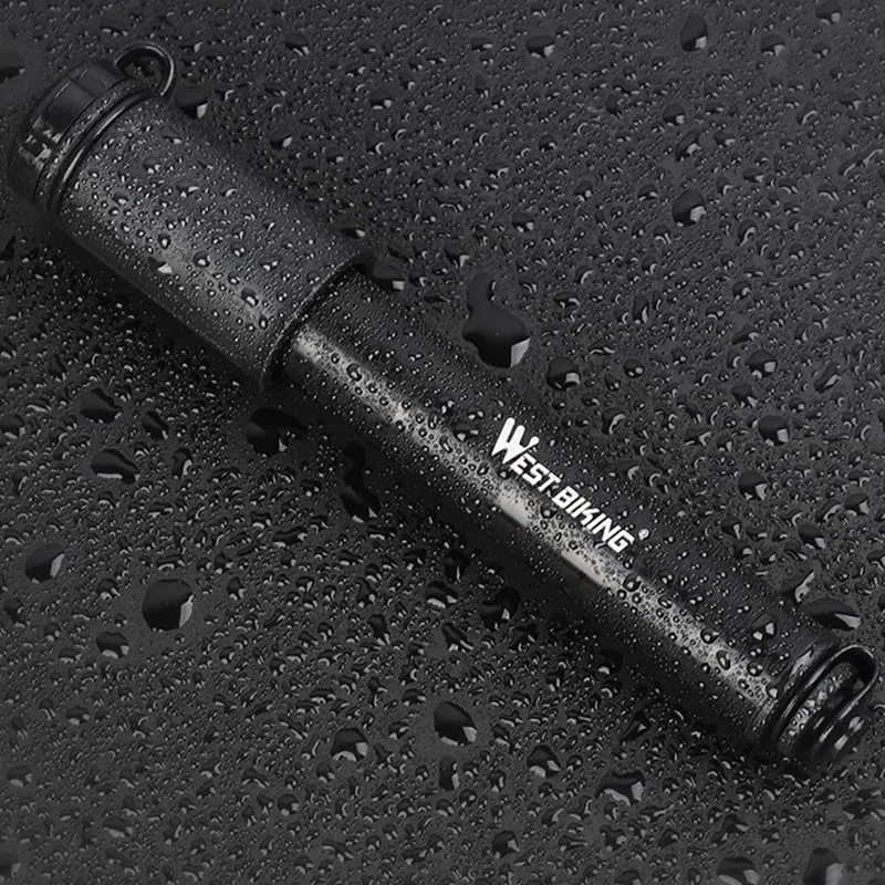 

West Biking High-Pressure Pump, Bicycle Basketball Inflatable Tube, Mini Portable Small Pump with Hose