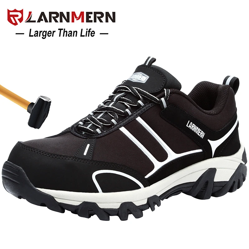 LARNMERN Mens Work Shoes Steel Toe Safety Comfortable Lightweight Anti-smashing Non-slip Construction Protective Footwear | Обувь
