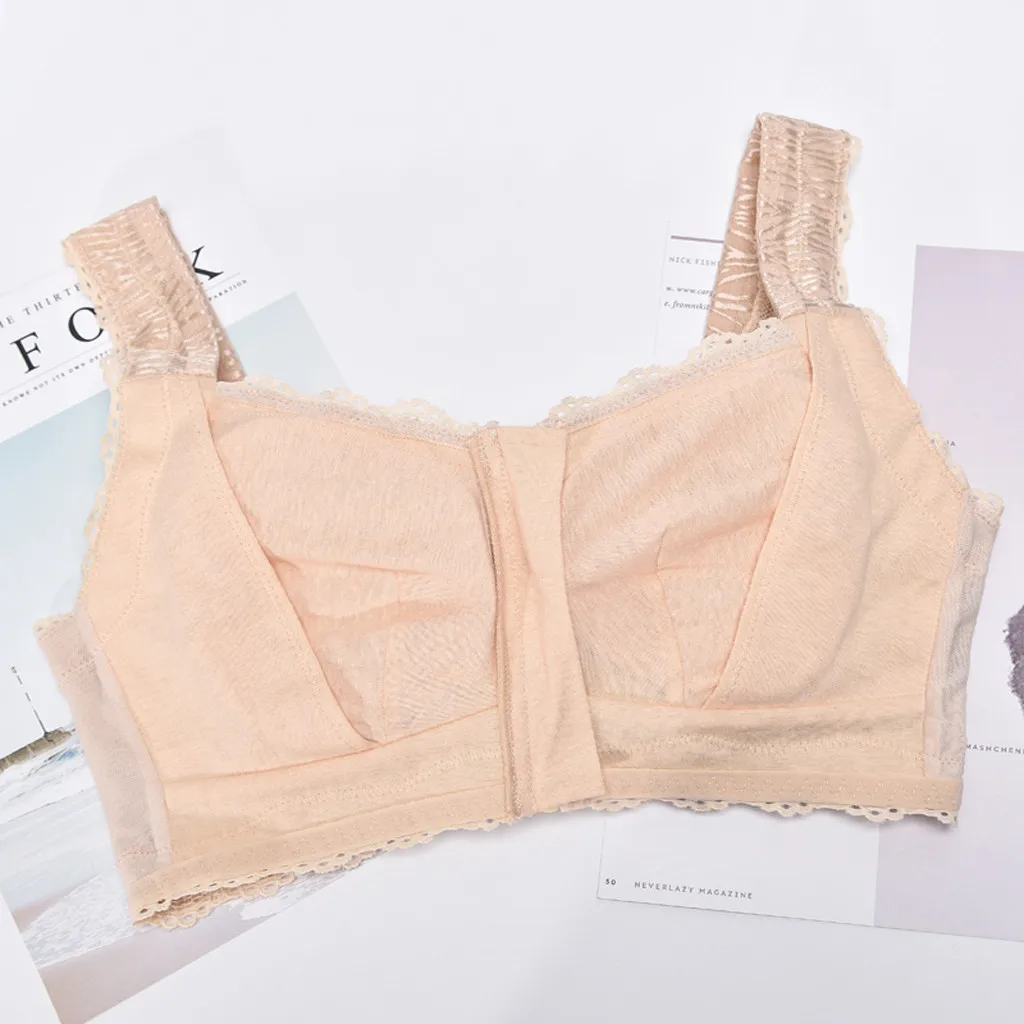 JAYCOSIN сексуальный кружевной беспроводной бюстгальтер с застежкой спереди для