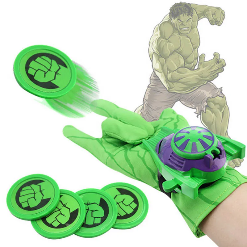 hulk Супер герои, перчатка, пусковая установка, реквизит, Человек-паук, Халк, для косплея Железного человека, крутая Подарочная перчатка, пусковая установка для детей 24 см - Цвет: hulk