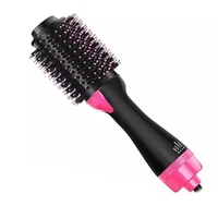 hair curler comb 2 in 1 hair dryer comb negative anion hot air blowing straight hair blow dry brush for fast heat blower