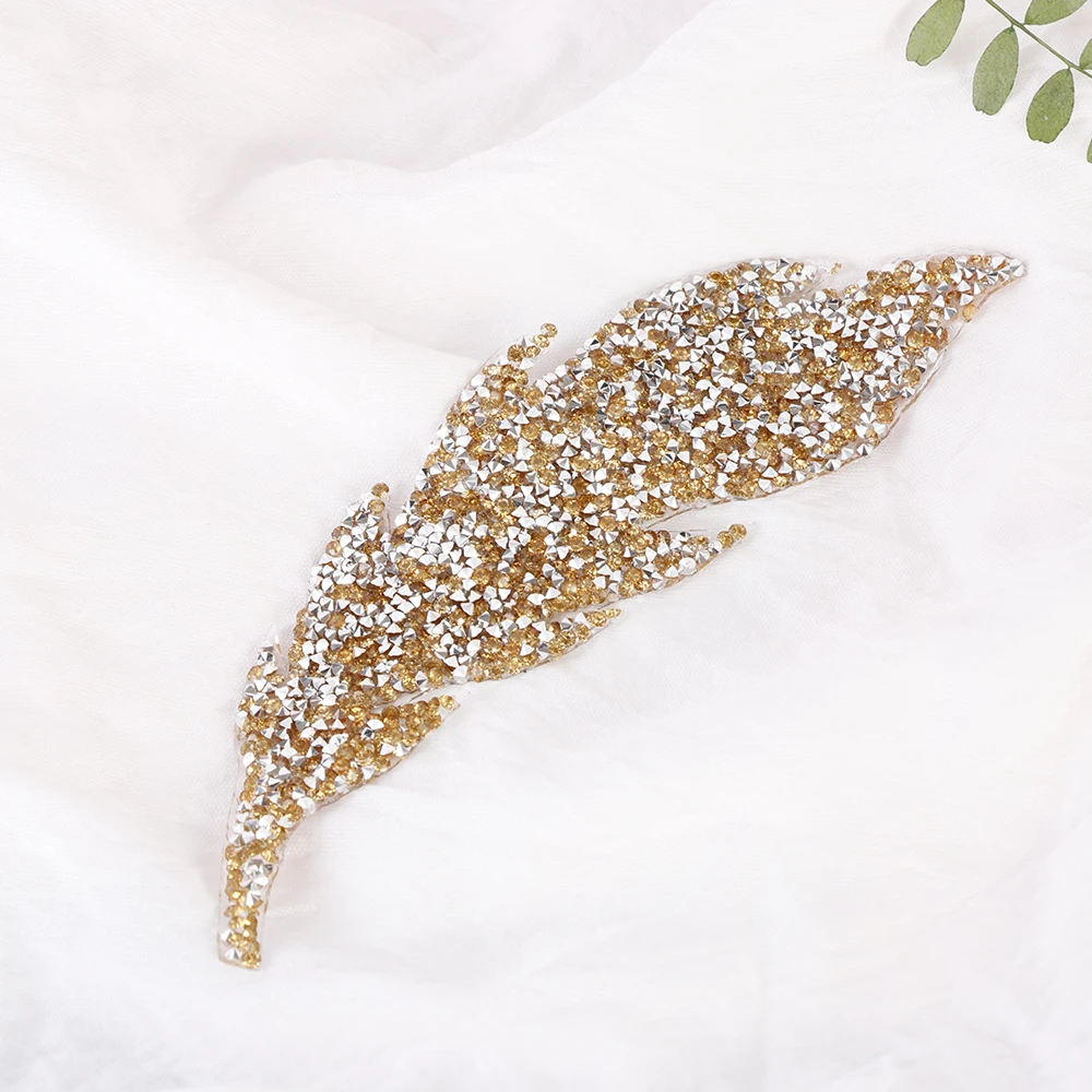 1 шт. высококачественные нашивки в виде листьев стразы железные термопереводные