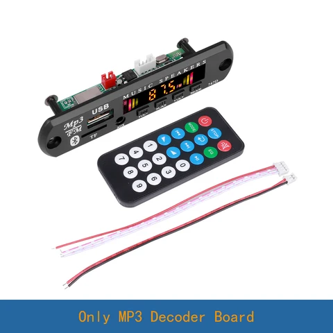 kebidu Bluetooth 5.0 Car Kit Wireless MP3 Decoder Board Audio 9V-12V WMA Car Music Player Module Lossless Audio USB AUX TF Radio