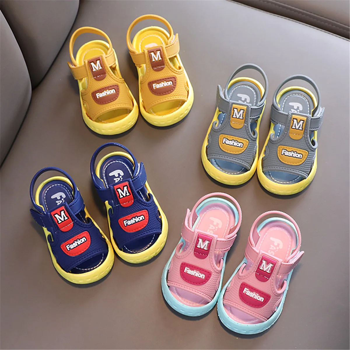 

2021 Summer Boys Girls Sandals New Infant Soft-Soled Toddler Shoes Breathable Fashion Children's Sports Casual Beach Shoes
