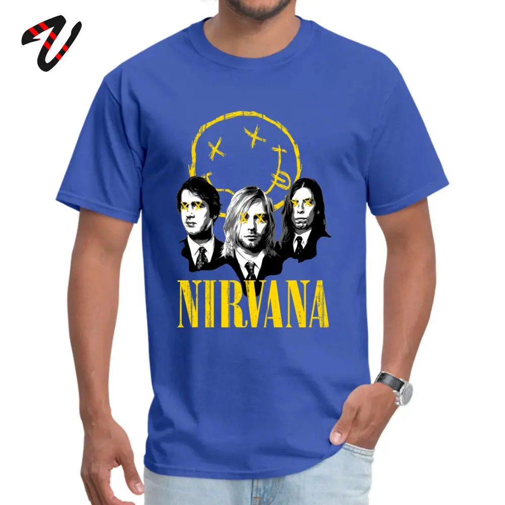 Скидка Nevermind Nirvana повседневные футболки с короткими рукавами Осень Зима хлопковая футболка для Мужская футболка подарок на день рождения - Цвет: Blue