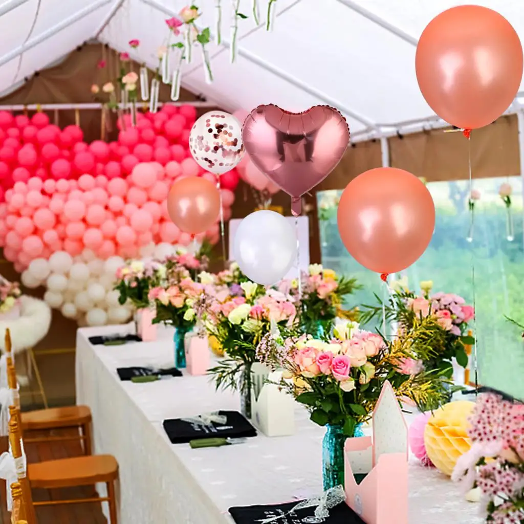 

100pcs Rose Gold Balloon Party Decorations Kit For Birthday Wedding Party Décor