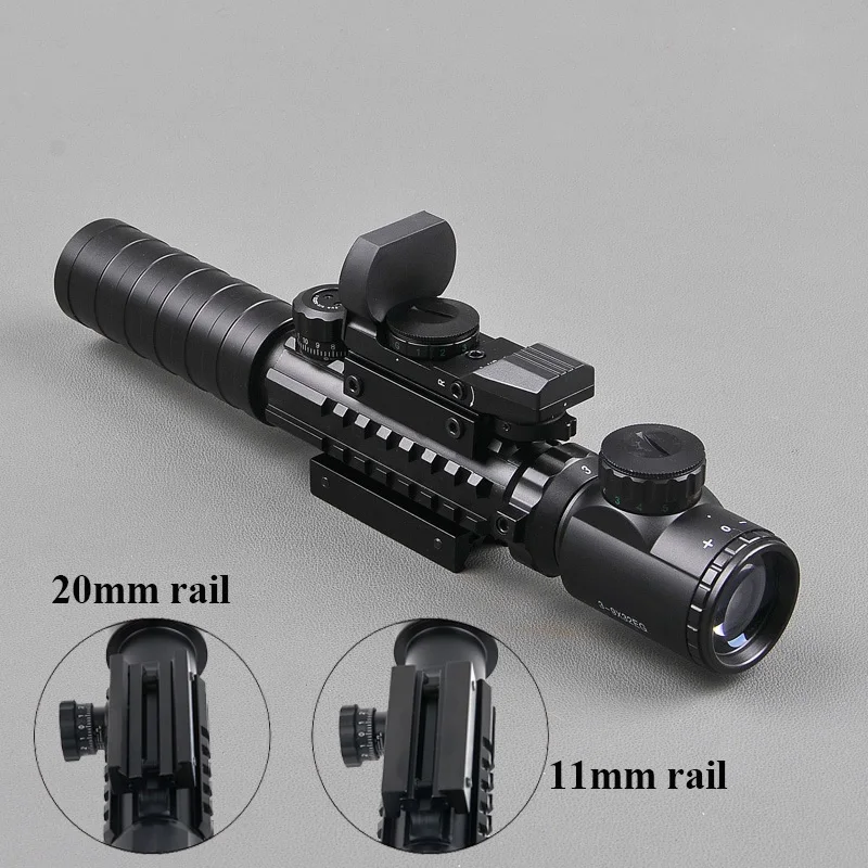 3 9X32 EG тактический оптический прицел с голографическим отражением 4 сетки зеленая